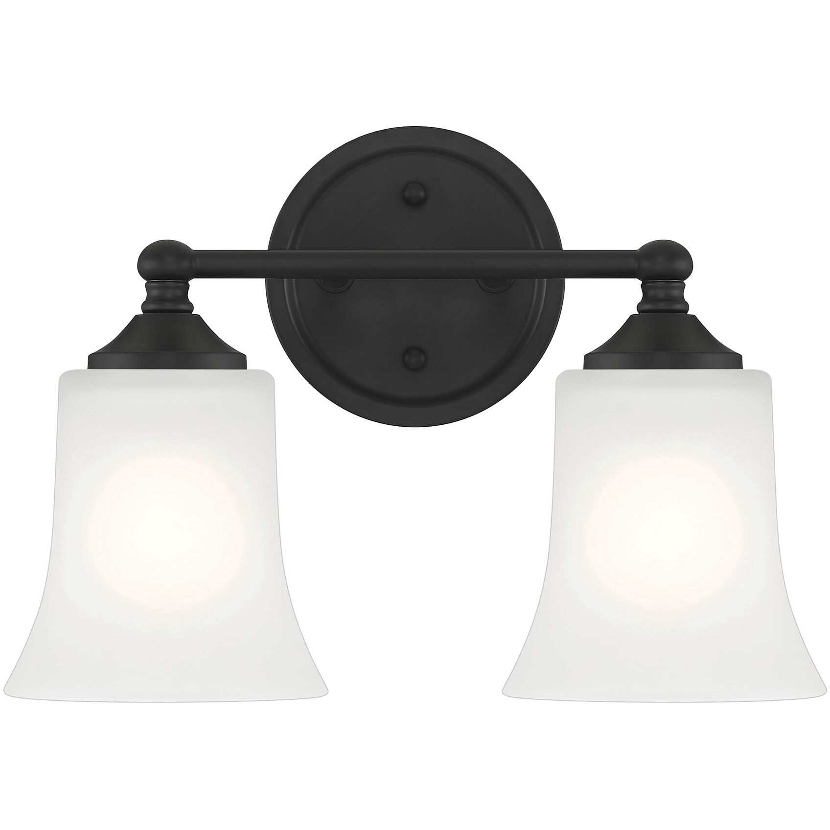 Bronson 2 Light 13 inch Matte Black Vanity Light Wall Light